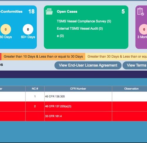 Vessel survey client portal